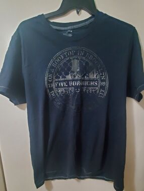 DKNY Men's Black Graphic Crew Neck T-Shirt Size Large